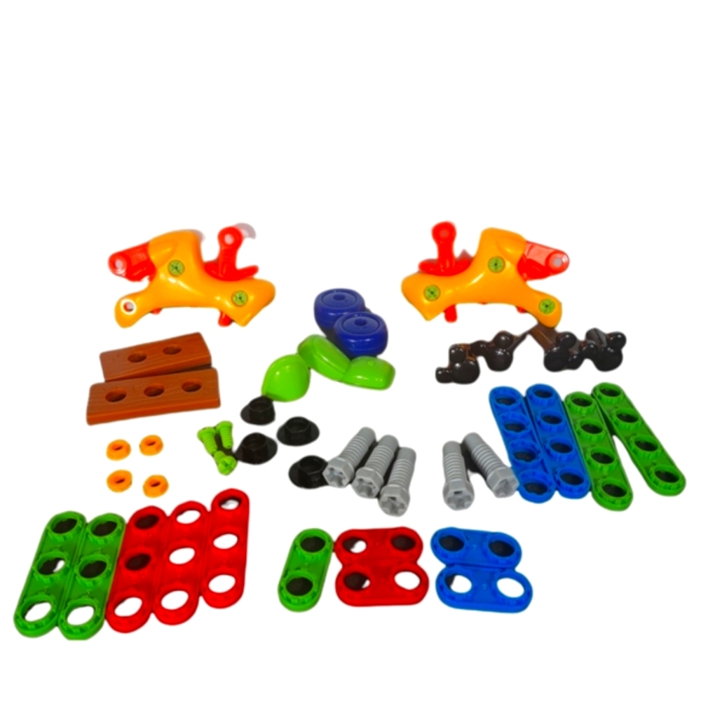 Disney Mickey Mouse motorcycle order pieces assemble colorful plastic workset